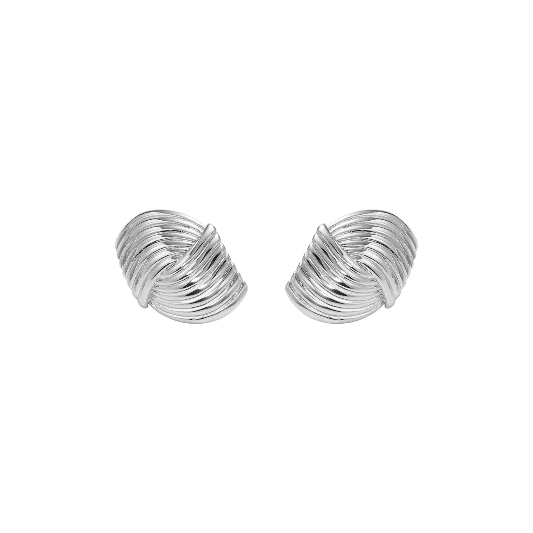 Grandes boucles d'oreilles argent et rayures