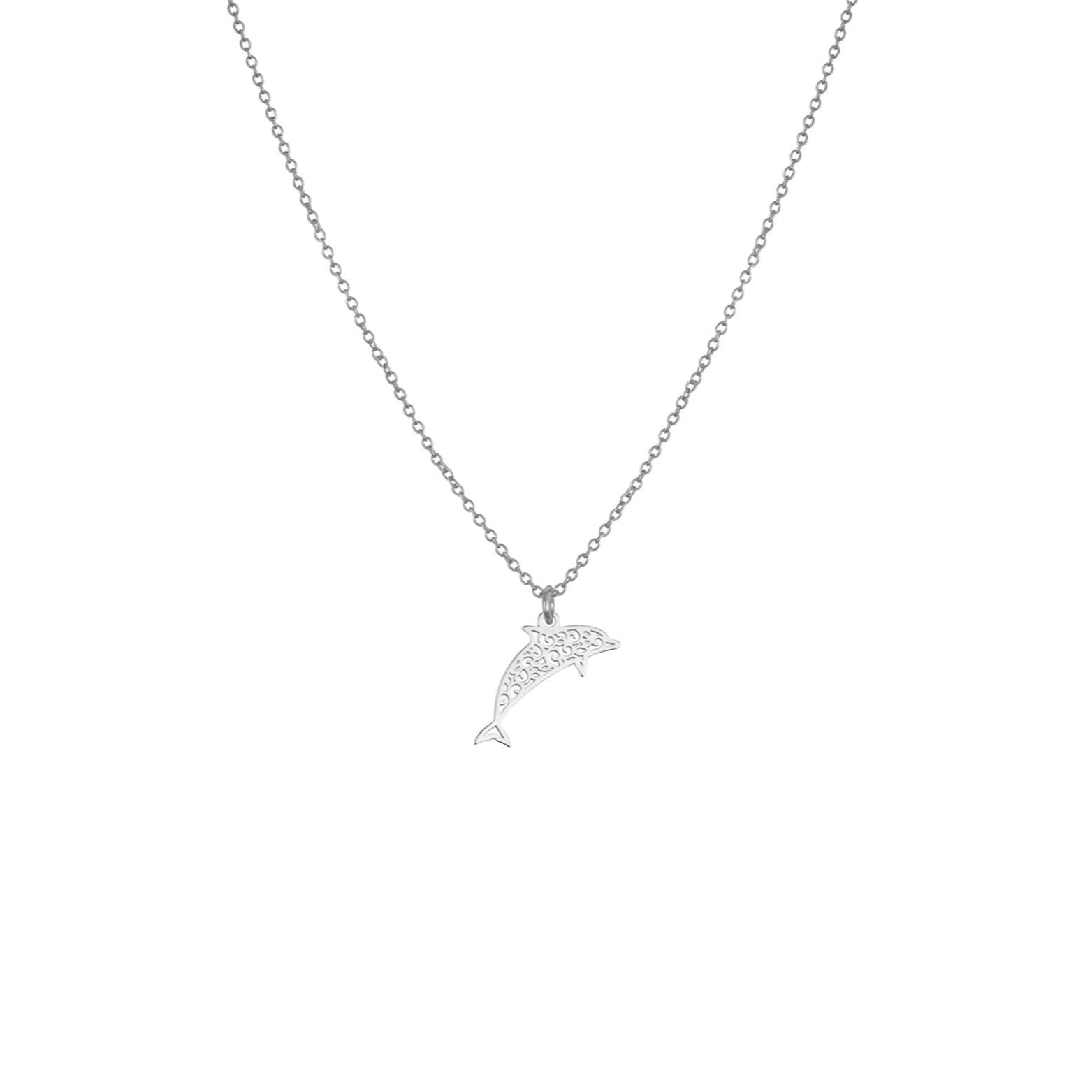 Collier argent avec pendentif dauphin