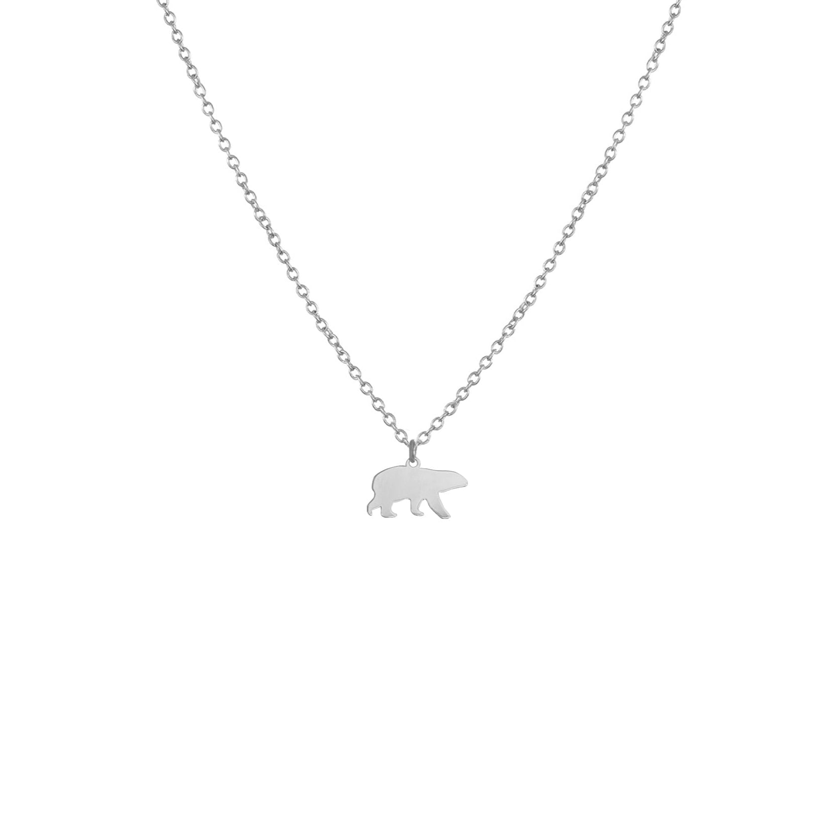 Collier pendentif ours argent